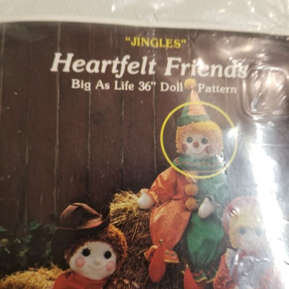 1979 The Gingham Goose Heartfelt Friends Jingles pattern. new unused Pat023 - Picture 3 of 6